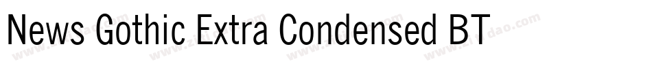 News Gothic Extra Condensed BT字体转换